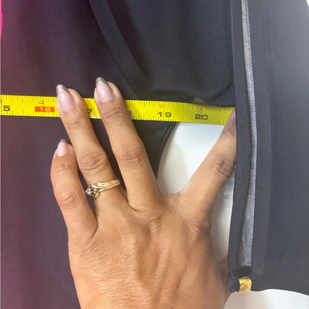 Trina Turk Kaftan Tunic Shift Sz 6, Bright Abstract Floral Print, Rayon, Split S - Picture 10 of 12